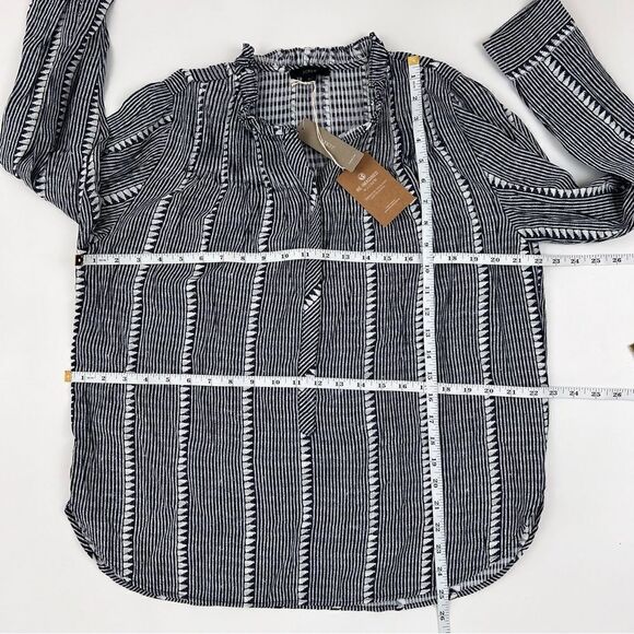 NWT J. Crew ruffleneck classic popover shadow stripe - Picture 10 of 10